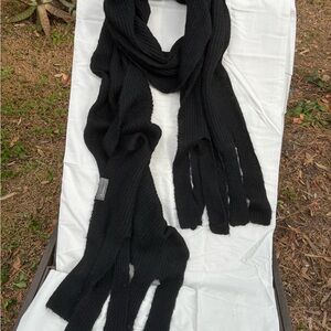 Anthropologie black knit scarf